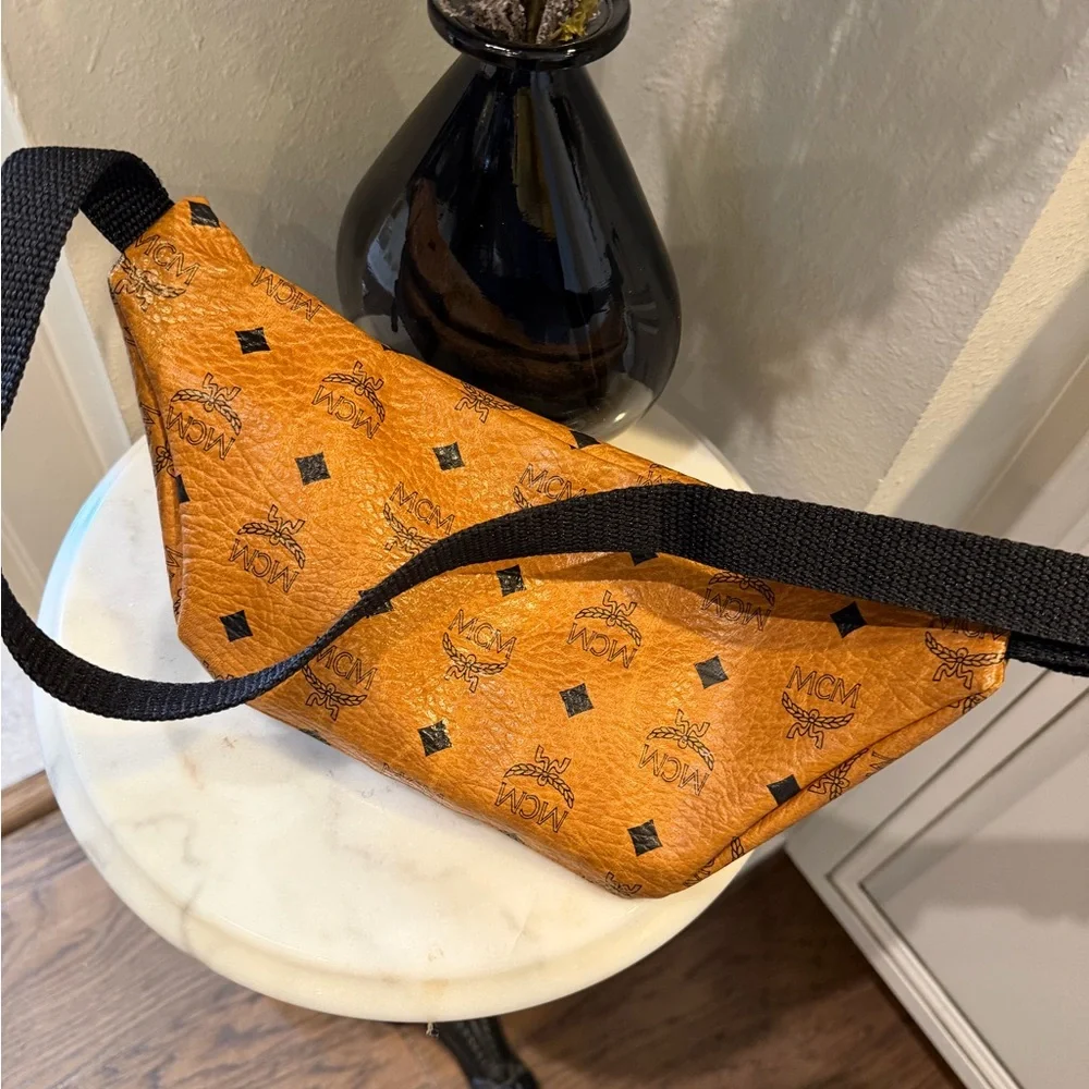 MCM Cognac Leather Belt Bag - Picture 3 of 6